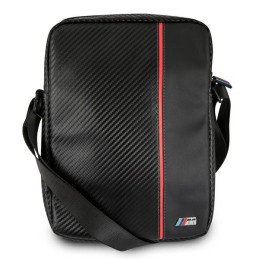 BMW Carbon & Red Stripe krepšys 10" planšetiniam kompiuteriui - juodas