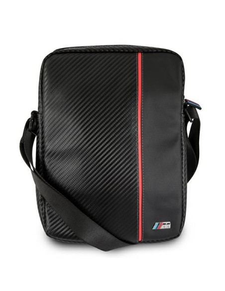 BMW Carbon & Red Stripe krepšys 10" planšetiniam kompiuteriui - juodas