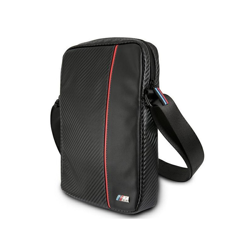 BMW Carbon & Red Stripe krepšys 10" planšetiniam kompiuteriui - juodas