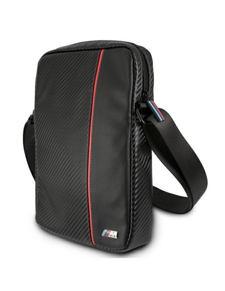 BMW Carbon & Red Stripe krepšys 10" planšetiniam kompiuteriui - juodas