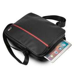 BMW Carbon & Red Stripe krepšys 10" planšetiniam kompiuteriui - juodas