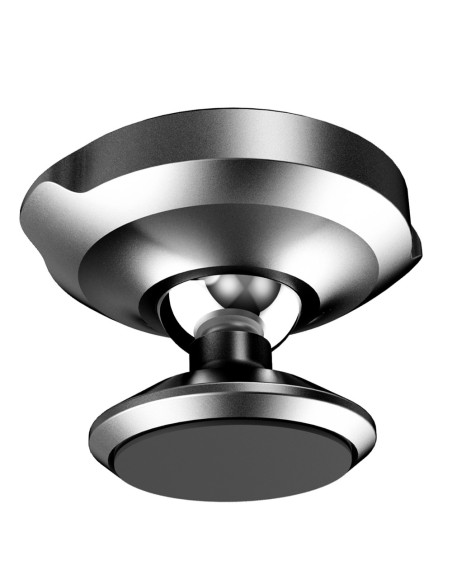 Juodas magnetinis automobilinio telefono laikiklis prietaisų skydeliui