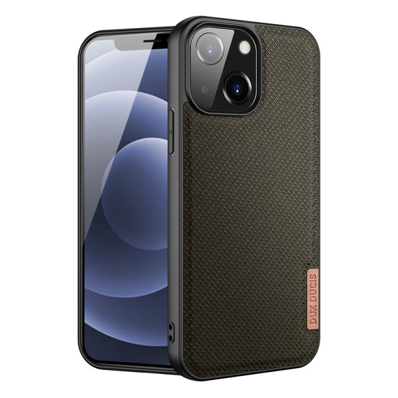 Dux Ducis Fino dėklo dangtelis padengtas nailono medžiaga iPhone 13 mini žalia