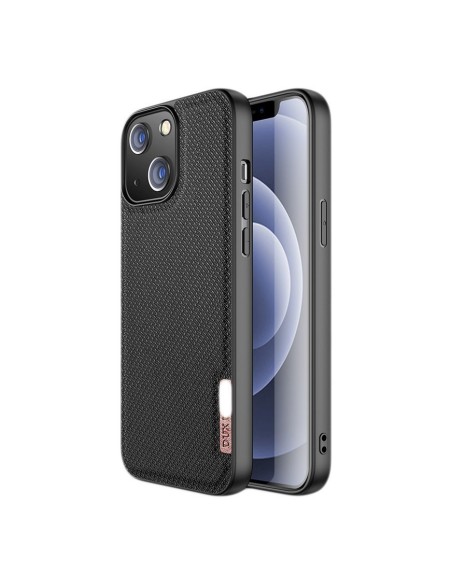 Dux Ducis Fino dėklo dangtelis padengtas nailono medžiaga iPhone 13 mini žalia