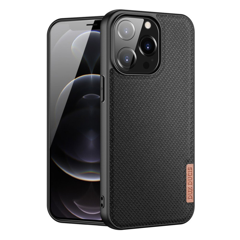 Dux Ducis Fino dėklas, dangtelis padengtas nailono medžiaga, iPhone 13 Pro, juodas