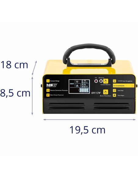 Automobilinis įkroviklis akumuliatoriaus įkroviklis LCD 6/12 V 10/10 A Automobilinis įkroviklis akumuliatoriaus įkroviklis LCD 6/12 V 10/10 A