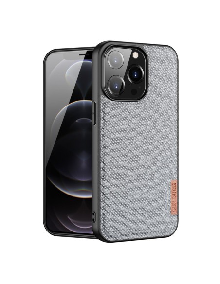 Dux Ducis Fino dėklas, dangtelis, dengtas nailono medžiaga, iPhone 13 Pro, pilka Dux Ducis Fino dėklas, dangtelis, dengtas nailono medžiaga, iPhone 13 Pro, pilka