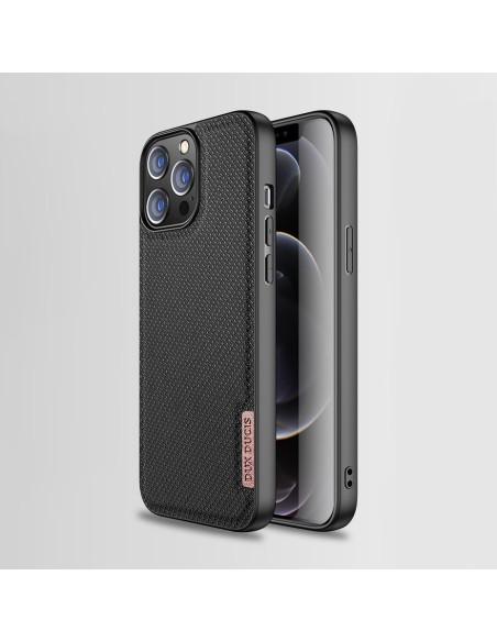 Dux Ducis Fino dėklas, dangtelis, dengtas nailono medžiaga, iPhone 13 Pro, pilka Dux Ducis Fino dėklas, dangtelis, dengtas nailono medžiaga, iPhone 13 Pro, pilka