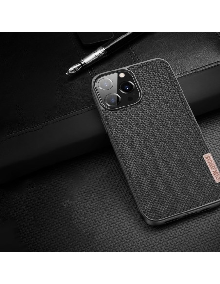 Dux Ducis Fino dėklas, dangtelis, dengtas nailono medžiaga, iPhone 13 Pro, pilka Dux Ducis Fino dėklas, dangtelis, dengtas nailono medžiaga, iPhone 13 Pro, pilka