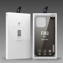Dux Ducis Fino dėklas, dangtelis padengtas nailono medžiaga, iPhone 13 Pro, žalias