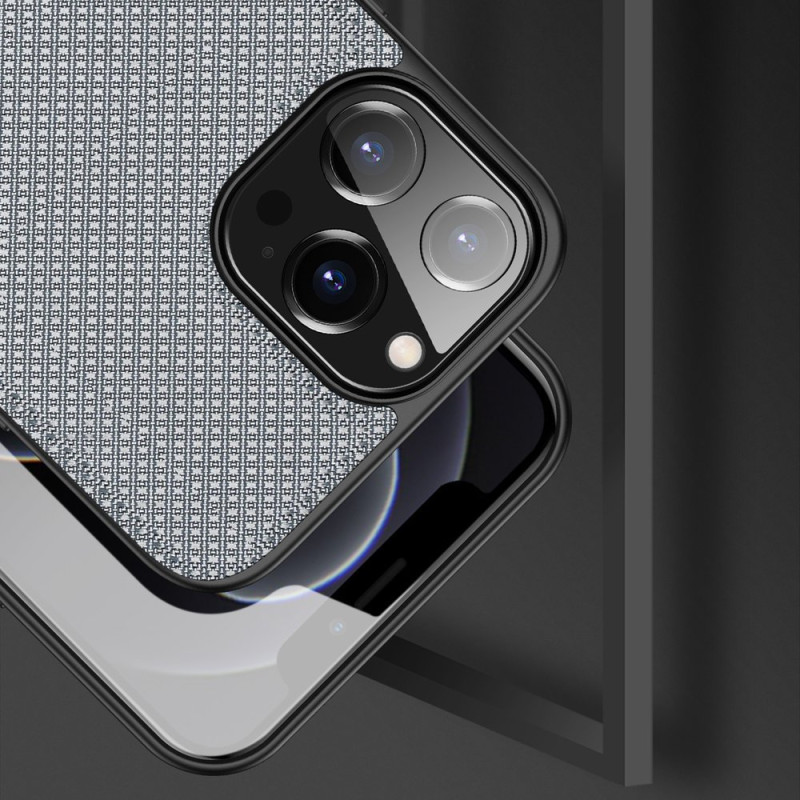 Dux Ducis Fino dėklas, dangtelis padengtas nailono medžiaga, iPhone 13 Pro Max, pilkas