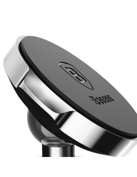 Juodas magnetinis automobilinio telefono laikiklis prietaisų skydeliui