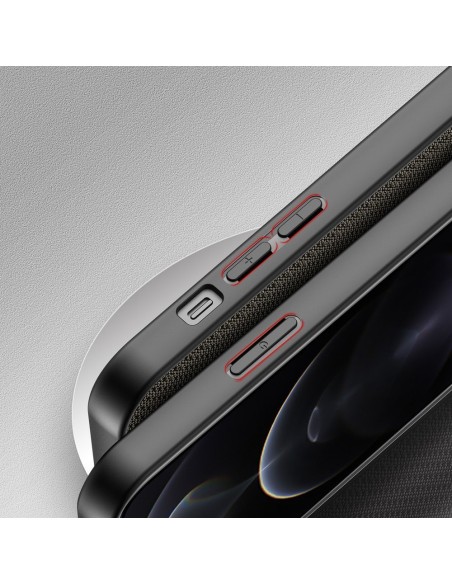 Dux Ducis Fino dėklo dangtelis padengtas nailono medžiaga iPhone 13 Pro Max žalia Dux Ducis Fino dėklo dangtelis padengtas nailono medžiaga iPhone 13 Pro Max žalia