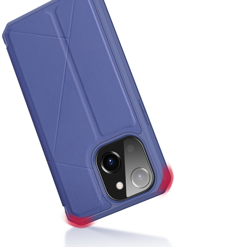 DUX DUCIS Skin X dėklo dėklo dangtelis su atvartu iPhone 13 mini mėlynas