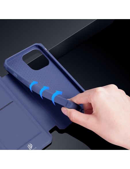 DUX DUCIS Skin X dėklo dėklo dėklas su atvartu iPhone 13 Pro mėlynas DUX DUCIS Skin X dėklo dėklo dėklas su atvartu iPhone 13 Pro mėlynas