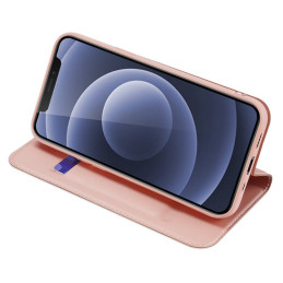 Dux Ducis Skin Pro dėklo dėklo dėklas su atvartu iPhone 13 mini rožinis