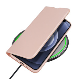 Dux Ducis Skin Pro dėklo dėklo dėklas su atvartu iPhone 13 mini rožinis