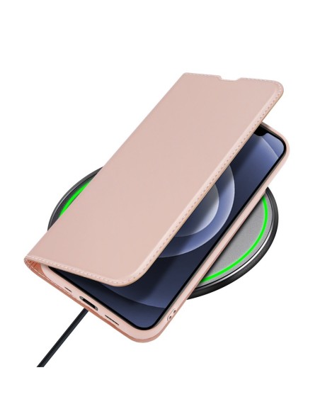 Dux Ducis Skin Pro dėklo dėklo dėklas su atvartu iPhone 13 mini rožinis