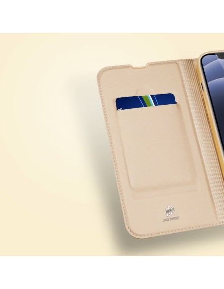 Dux Ducis Skin Pro dėklo dėklo dėklas su atvartu iPhone 13 mini rožinis