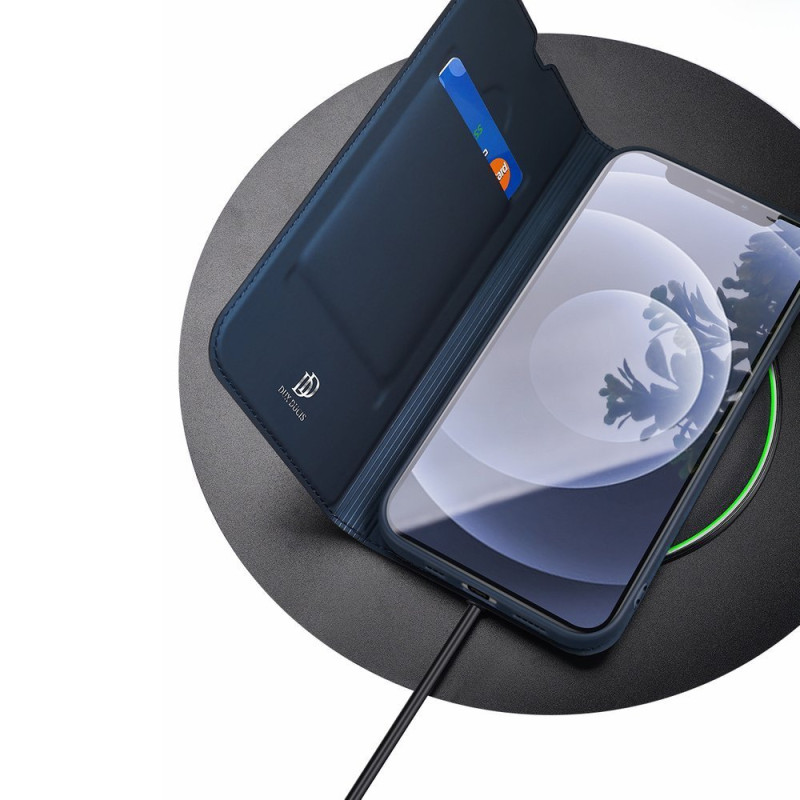 Dux Ducis Skin Pro dėklo dėklo dėklas su atvartu iPhone 13 mini rožinis