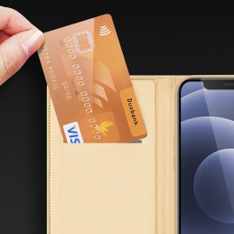 Dux Ducis Skin Pro dėklo dėklo dėklas su atvartu iPhone 13 mini rožinis