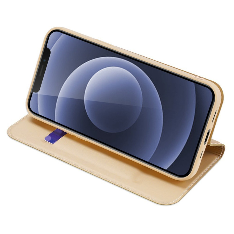 Dux Ducis Skin Pro dėklo dėklo dangtelis su atvartu iPhone 13 mini gold