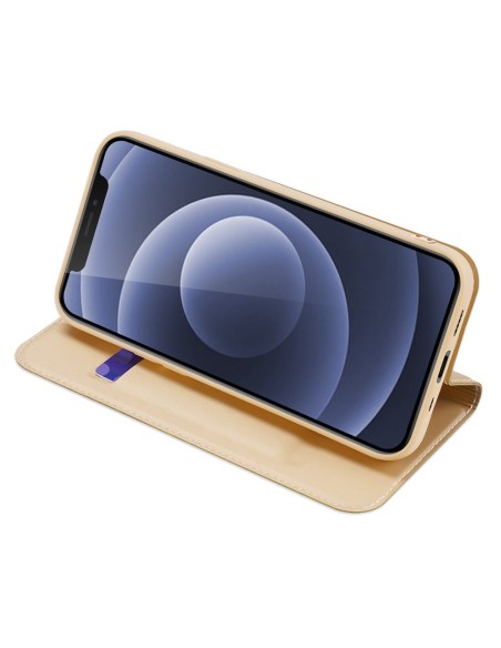 Dux Ducis Skin Pro dėklo dėklo dangtelis su atvartu iPhone 13 mini gold Dux Ducis Skin Pro dėklo dėklo dangtelis su atvartu iPhone 13 mini gold