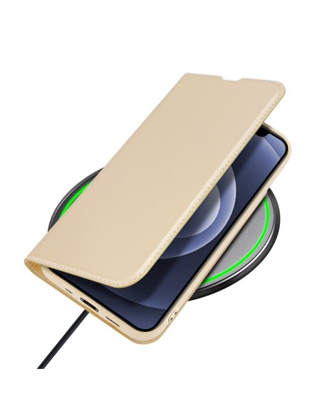 Dux Ducis Skin Pro dėklo dėklo dangtelis su atvartu iPhone 13 mini gold Dux Ducis Skin Pro dėklo dėklo dangtelis su atvartu iPhone 13 mini gold