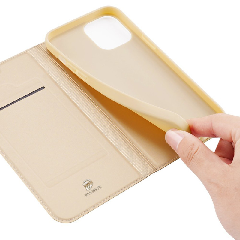 Dux Ducis Skin Pro dėklo dėklo dangtelis su atvartu iPhone 13 mini gold
