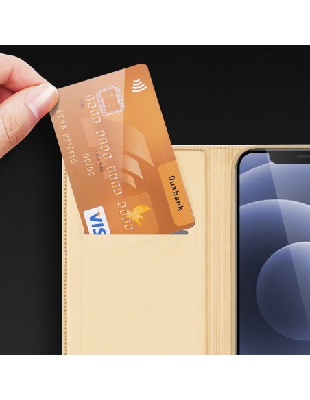 Dux Ducis Skin Pro dėklo dėklo dangtelis su atvartu iPhone 13 mini gold Dux Ducis Skin Pro dėklo dėklo dangtelis su atvartu iPhone 13 mini gold