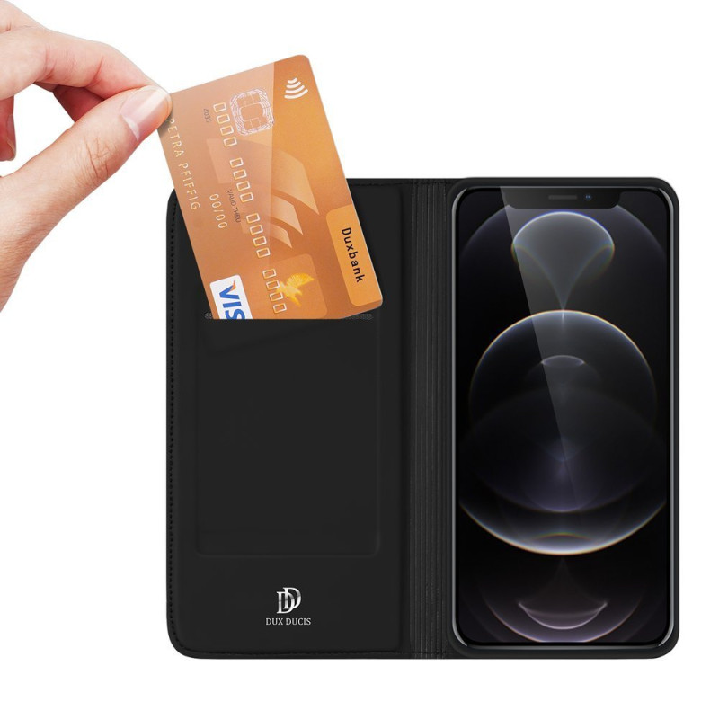 Dux Ducis Skin Pro dėklo dėklo dangtelis su atvartu iPhone 13 Pro juodas