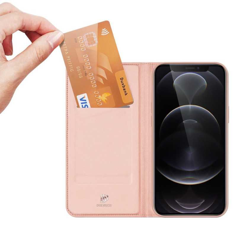 Dux Ducis Skin Pro dėklo dėklo dangtelis su atvartu iPhone 13 Pro rožinis