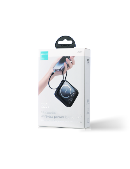 Maitinimo blokas su indukciniu įkroviklio žiedo laidu iPhone Lightning 10000mAh Icy Series 22.5W juodas Maitinimo blokas su indukciniu įkroviklio žiedo laidu iPhone Lightning 10000mAh Icy Series 22.5W juodas