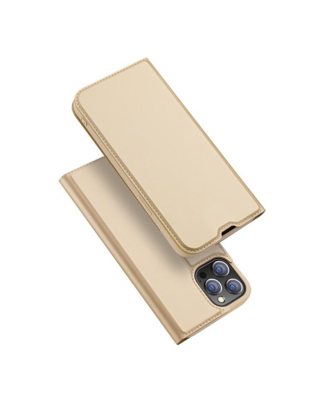 Dux Ducis Skin Pro dėklo dėklo dangtelis su atvartu iPhone 13 Pro auksinis