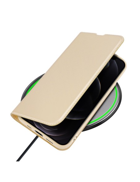 Dux Ducis Skin Pro dėklo dėklo dangtelis su atvartu iPhone 13 Pro auksinis