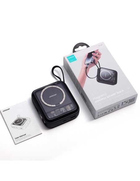Maitinimo blokas su indukciniu įkroviklio žiedo laidu iPhone Lightning 10000mAh Icy Series 22.5W juodas Maitinimo blokas su indukciniu įkroviklio žiedo laidu iPhone Lightning 10000mAh Icy Series 22.5W juodas