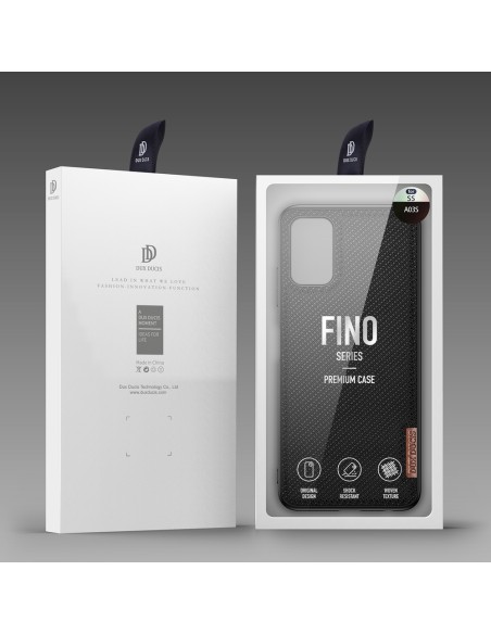 Dux Ducis Fino dėklo dangtelis, padengtas nailono medžiaga, skirtas Samsung Galaxy A03s juodai Dux Ducis Fino dėklo dangtelis, padengtas nailono medžiaga, skirtas Samsung Galaxy A03s juodai