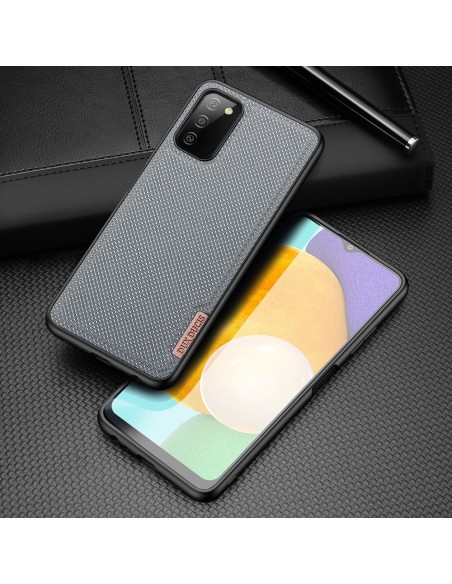 Dux Ducis Fino dėklo dangtelis, padengtas nailono medžiaga, skirtas Samsung Galaxy A03s pilkas Dux Ducis Fino dėklo dangtelis, padengtas nailono medžiaga, skirtas Samsung Galaxy A03s pilkas