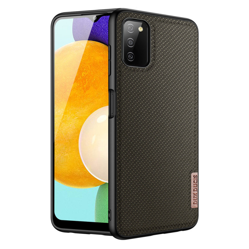 Dux Ducis Fino dėklo dangtelis, padengtas nailono medžiaga, skirtas Samsung Galaxy A03s žaliai