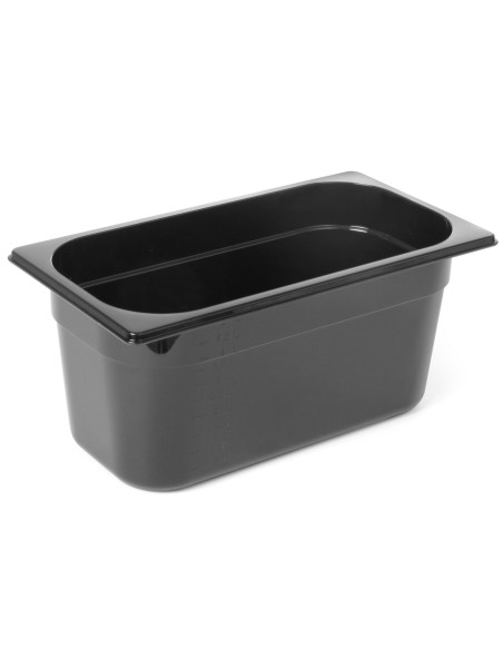 Juodo polikarbonato konteineris GN 1/3 H 100 mm - Hendi 862520