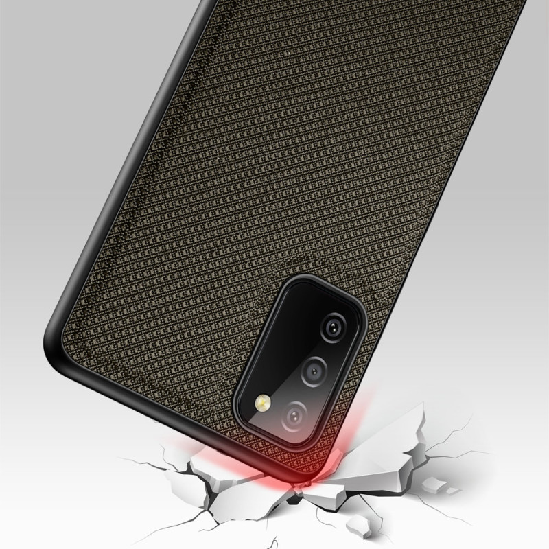 Dux Ducis Fino dėklo dangtelis, padengtas nailono medžiaga, skirtas Samsung Galaxy A03s žaliai