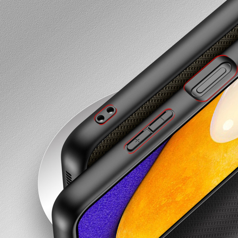 Dux Ducis Fino dėklo dangtelis, padengtas nailono medžiaga, skirtas Samsung Galaxy A03s žaliai