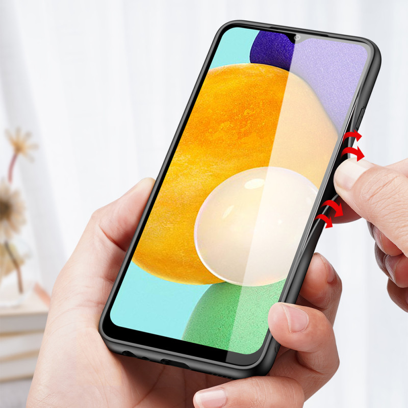 Dux Ducis Fino dėklo dangtelis, padengtas nailono medžiaga, skirtas Samsung Galaxy A03s žaliai