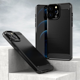 Carbon Case lankstus dangtelis iPhone 13 Pro Max juodas
