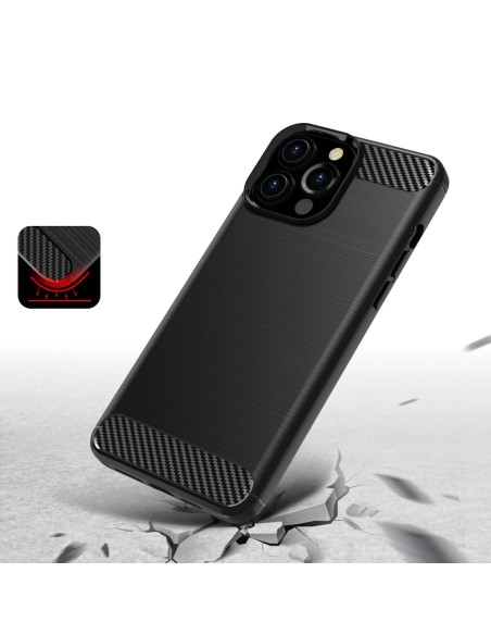Carbon Case lankstus dangtelis iPhone 13 Pro Max juodas