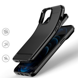 Carbon Case lankstus dangtelis iPhone 13 Pro Max juodas