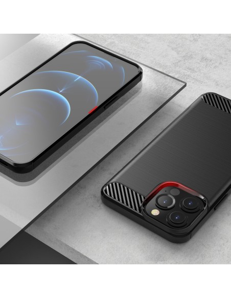 Carbon Case lankstus dangtelis iPhone 13 Pro Max juodas