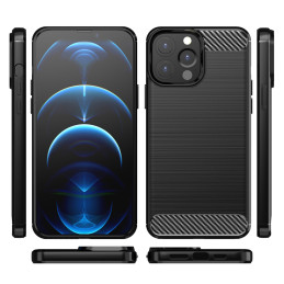 Carbon Case lankstus dangtelis iPhone 13 Pro Max juodas