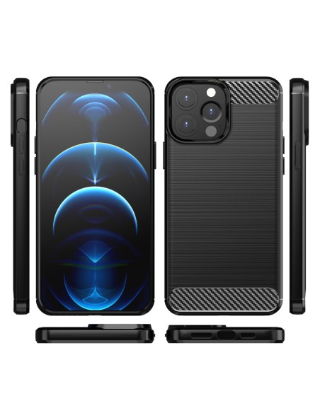 Carbon Case lankstus dangtelis iPhone 13 Pro Max juodas