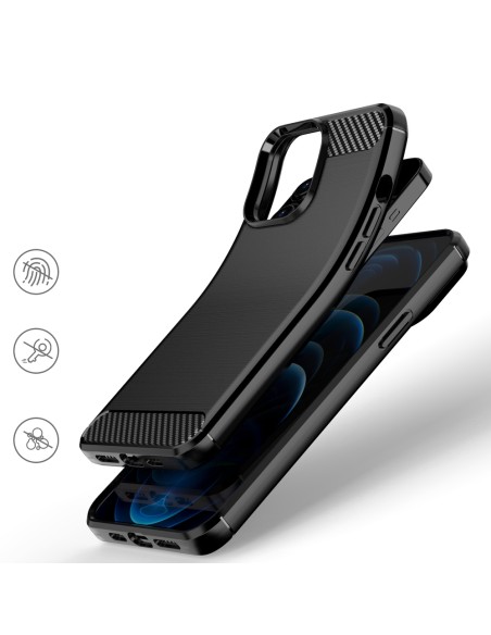 Carbon Case lankstus dangtelis iPhone 13 Pro juodas